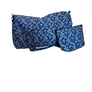 Quilted Koala Cotton Large Duffle bag and make up bag